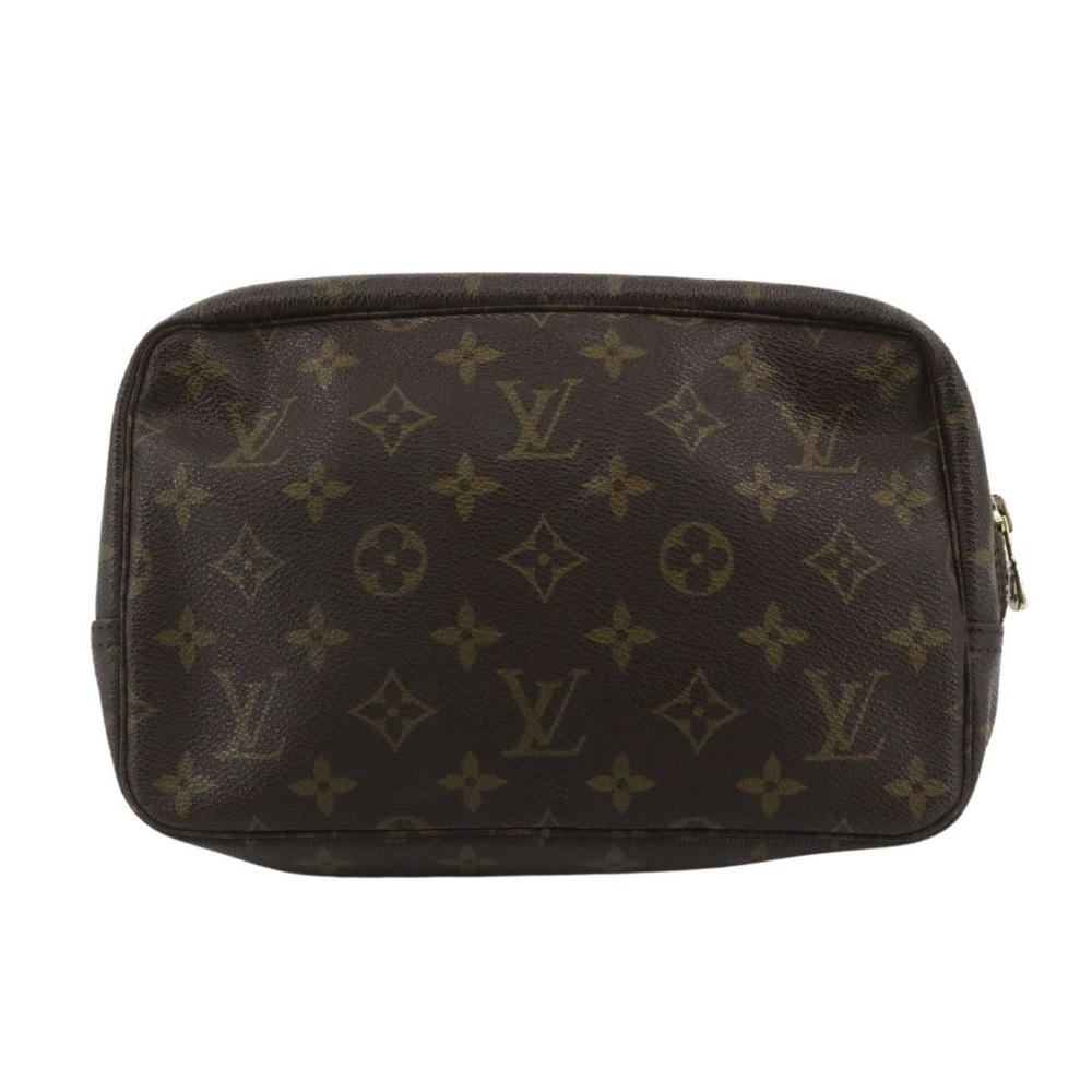Louis Vuitton Dark Brown Monogram Toilette 23 Makeup Bag/Pouch